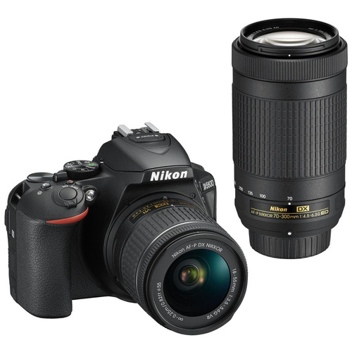  Nikon Kit D5600 + lente AF-P DX 18-55mm VR + lente AF-P DX 70-300mm DSLR color  negro 