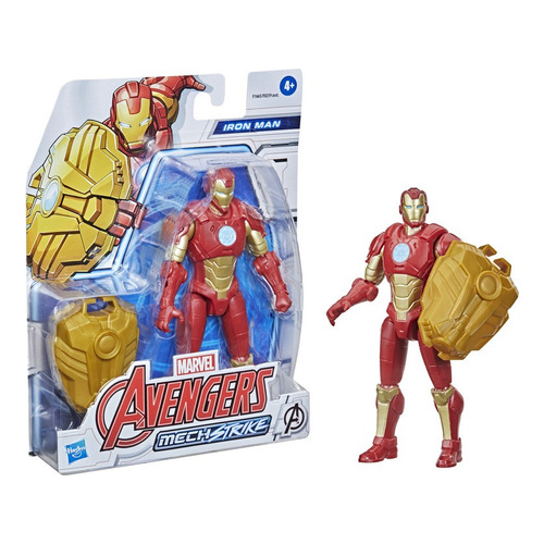 Figura De Acción Marvel Mech Strike Avengers Iron Man +3