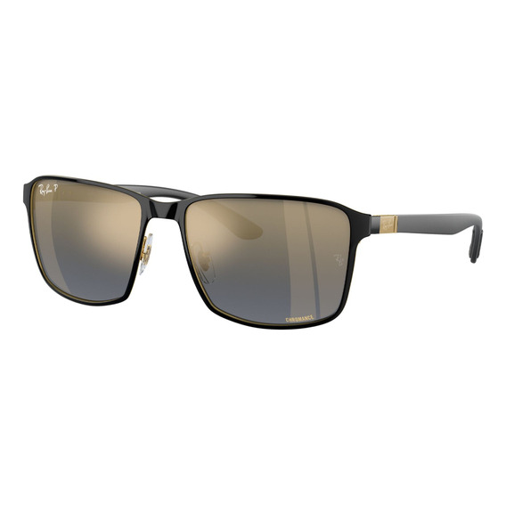 Gafas De Sol Rb3721 Polarizado Negro Ray-ban Originales