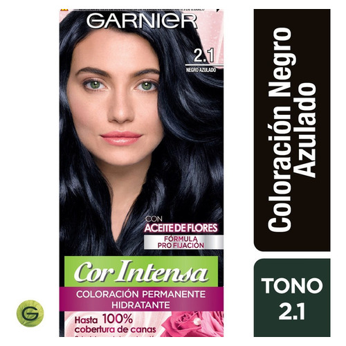 Kit Tintura L'Oréal  Cor intensa Cor intensa 2.1 tono negro azulado 1Vol. para cabello