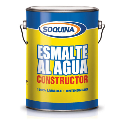 Soquina 20310801 esmalte al agua constructor 1 galón blanco