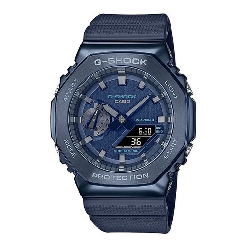 Reloj Casio G-shock Gm-2100n Hombre Caja Acero 20 Bar Color de la malla Azul Color del bisel Azul Color del fondo Azul