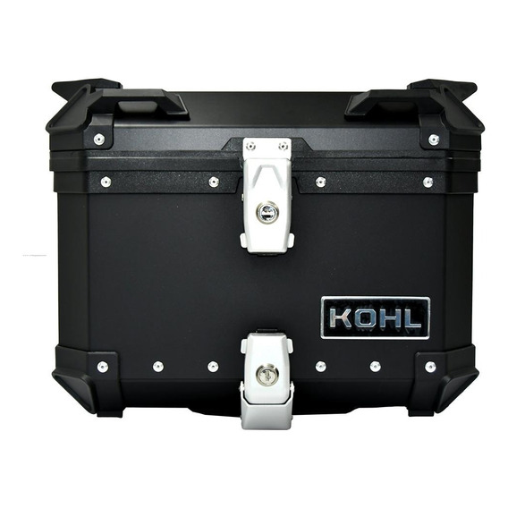Caja Para Moto Trasero 40 Lts Aluminio Kohl Q1 Negro
