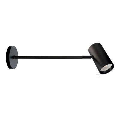 Plafon Spot Cabezal Tubo Mac Movil Diseño Negro Apto Gu10