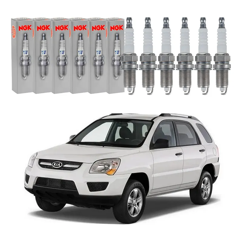 Jogo Velas Ngk Sportage 2.7 V6 2007 A 2010