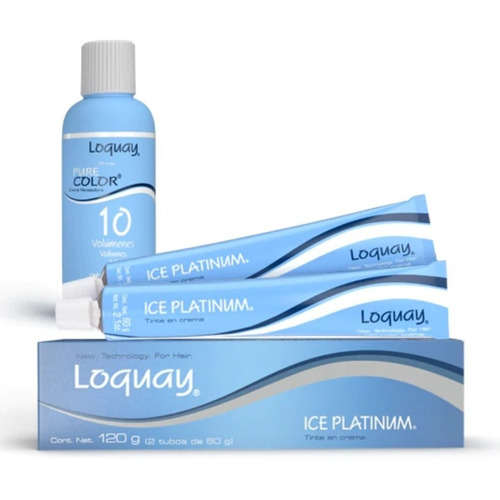 Tinte Loquay® Pure Color Caja Con 2 Tubos 60 Gr C/u Tonos Tono 11.21 Ice Blue