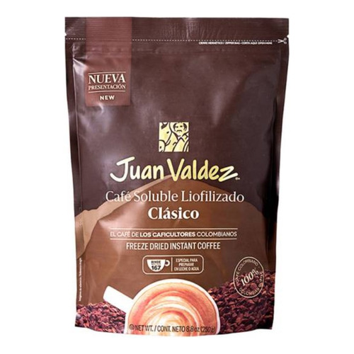 Café Juan Valdez Liofilizado Clásico 250gr Doypack