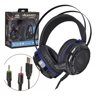 Headset Gamer Bass Vibration Kp-417 7.1 Sound Effect Jogos