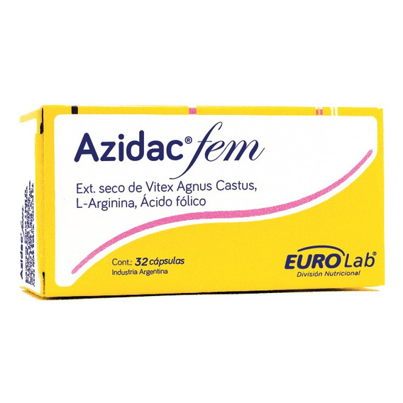 Azidac Fem 32 Caps Regula Ciclo Menstrual Eurolab Original