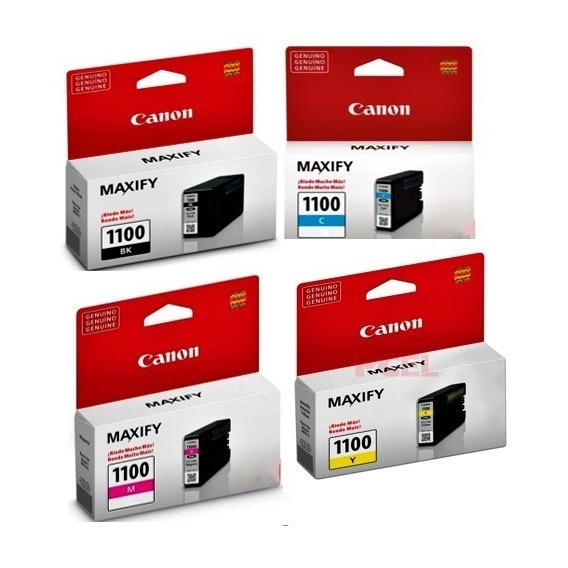 Cartucho Canon Pgi 1100 Kit X 4 Colores Maxify Mb2010