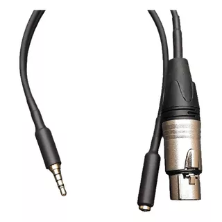 Cabo P3/p2 4 Vias Xlr Fêmea Microfone C/ Saída De Fone - 3m