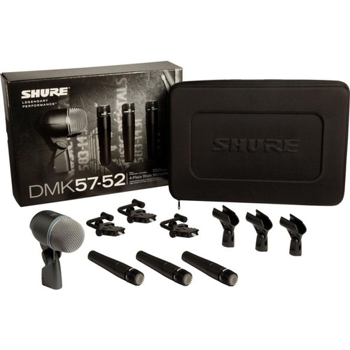 Kit Micrófonos De Batería Shure Dmk57-52 Color Negro