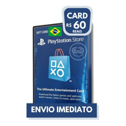 Gift Card Playstation Store 60 Reais Psn Plus Ps4 Ps5 Br