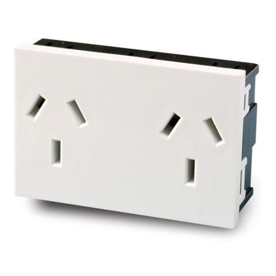 Modulo Toma Doble Cambre 6997 Easyfit 2x10amp 250v Color Blanco