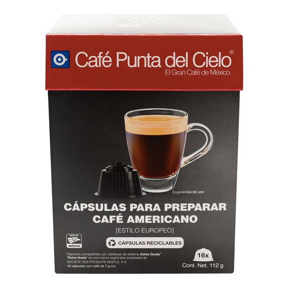 Cápsulas Punta Del Cielo Americano 112g