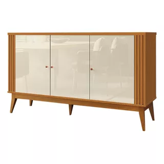 Buffet Argo Aparador 3 Portas Edn Móveis Cedro Off White