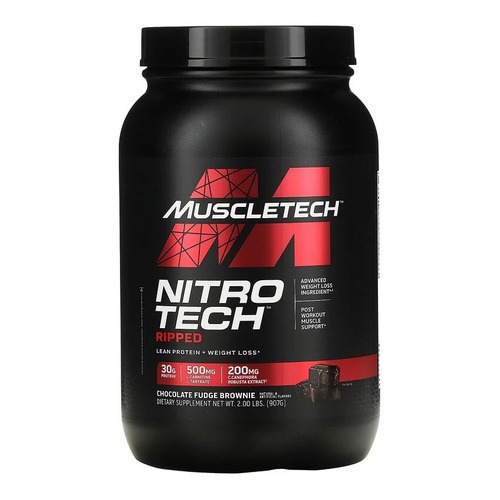 Muscletech Nitro Tech Chocolate 908 G Sabor Chocolate fudge brownie