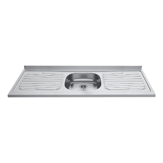 Lavadero Para Cocina Madesa De Acero Inoxidable 150 X 52 Cm Color Gris