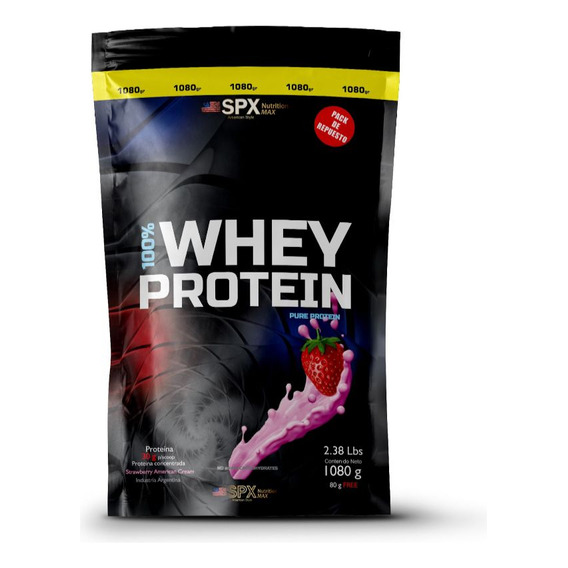Suplemento En Polvo Spx Nutrition Max 100% Whey Protein Proteína Sabor Frutilla Sachet 1080g