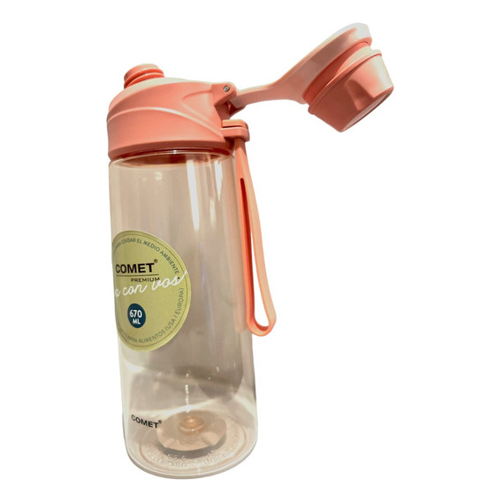 Botella Comet Con Filtro 670 Ml Rosada Bpa Free