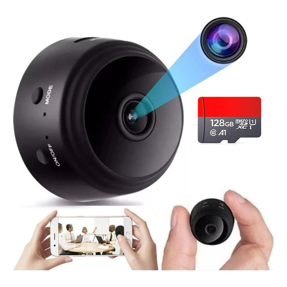 Camara Mini Wifi Espia Inalambrica Full Hd + Memoria 128gb