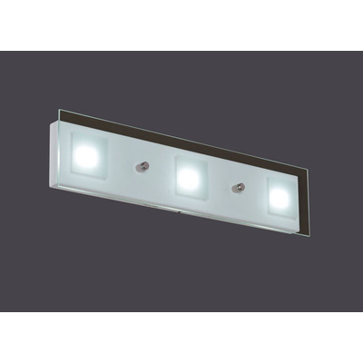 Aplique 3 Luces Batti 18w Blanco Vidrio Templado 4623b King