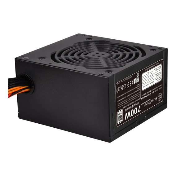 Fuente Silverstone 700w Reales Certificada 80 Plus Calidad! Color Negro