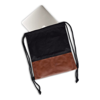 Tula Morral En Dril Y Cuero Vegano Portatil 9 Litros