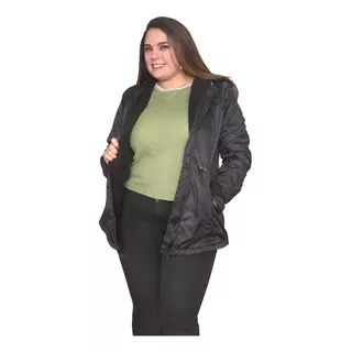 Campera Piloto, Grandes De Mujer Impermeable Con Capucha