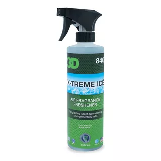 3d Aromatizante De Larga Duracion Olor X-treme Ice 473 Ml Color Agua Fragancia Black Ice