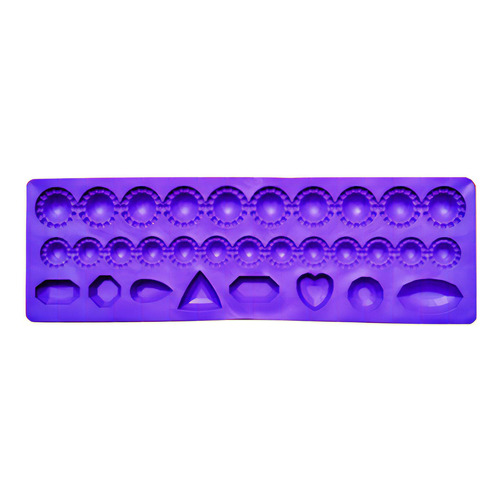 Molde De Silicona Puntilla Gemas - Cotillón Waf Color Violeta