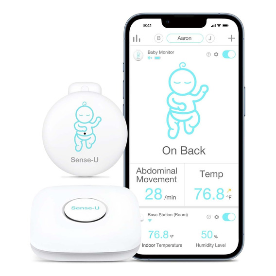 Monitor Sense-u Para Respirar, Temperatura Y Vuelco Para Beb