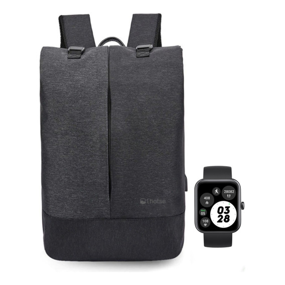 Pack Smartwatch 206 Mini Black + Mochila Antirrobo Lhotse