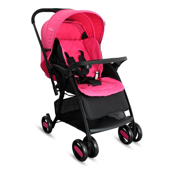 Coche Bebe Reversible+ Paseador Bebesit Color Rosa