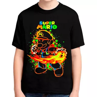 Camiseta Estampada Niño Super Mario Bros Luigi