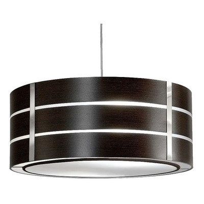 Aplique Pared Wengue Acero Cromo Moderno Deco Apto Led E-27