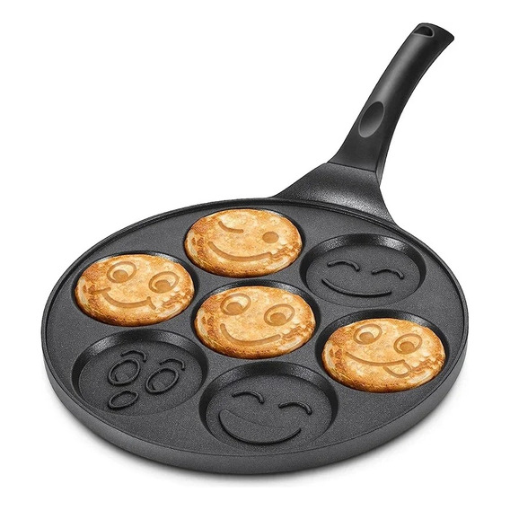 Sartén Siete Puestos Emojis Desayuno Pancakes Antiadherente