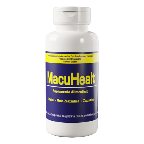 Suplemento en cápsula MacuHealth  zeaxanthin en pote 90 un