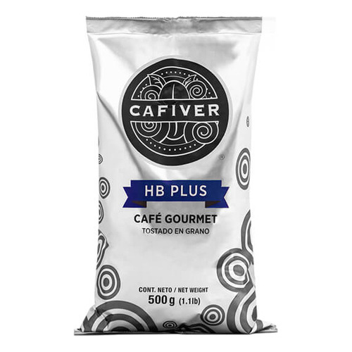 Café Cafiver Hb Plus Tostado En Grano Con Cafeína, 500 G