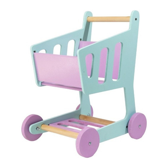 Carrito Supermercado Chanquito Andador Didáctico De Madera 