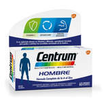 Centrum Hombre Multivitamínico Multimineral Suplemento 60c Sabor S/Sabor