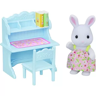 Sylvanian Families Conjunto Escrivaninha Menina Coelho Neve