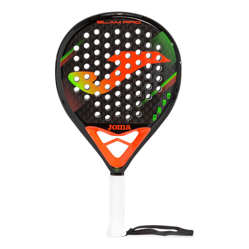 Joma Slam Pro paleta de padel exterior de carbono 12k color negro y naranja pala de control nucleo de eva paddle