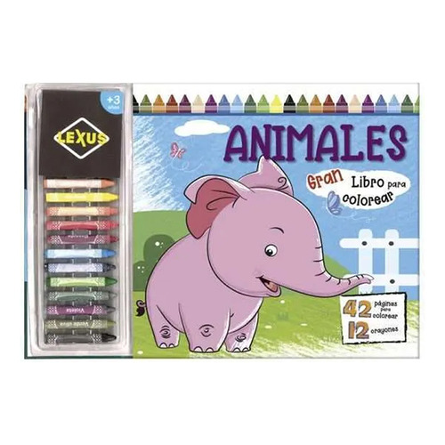 Animales. Gran Libro Para Colorear / Pd., De Lexus Editores. Editorial Lexus Editores Infantil, Tapa Dura, Edición 01 En Español, 2022