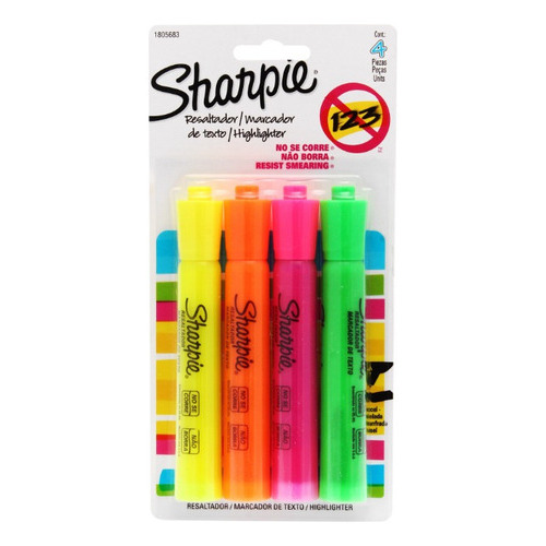 Marcatextos Resaltador Sharpie Accent Paquete Con 4 Colores