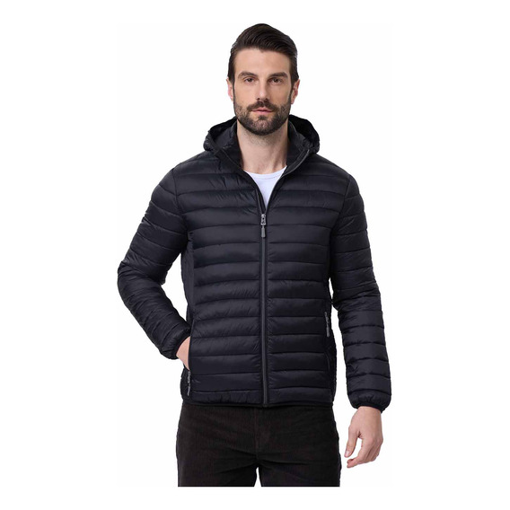 Parka Hombre Full Zipper Negro I Fashion's Park