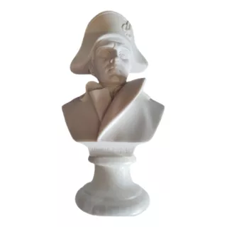 Escultura Busto Napoleão Bonapart Po Marmore 15cm Made Italy