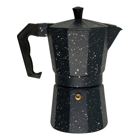 Cafetera Italiana Moka De 6 Tazas Color Negro De 300 Ml