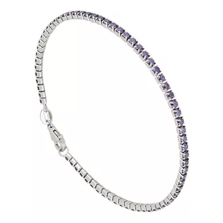 Pulsera Tennis De Plata Italiana Con Circonias