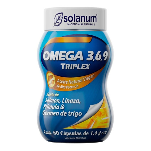 Solanum Omega 3 6 Y 9 Triplex Aceite Natural 60 Capsulas Sfn